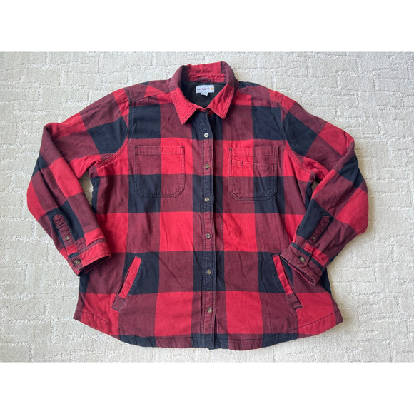 Carhartt Rugged Flex Hamilton Fleece Lined Shirt Jacket Plaid - Picture 1 of 8
